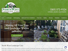 Tablet Screenshot of northwestlandscapecare.com